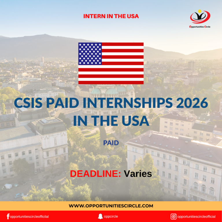 CSIS Internships 2026 in the USA