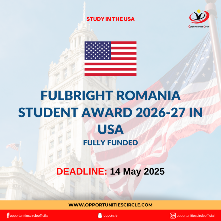 Fulbright Romania Student Award 2026-27 in USA