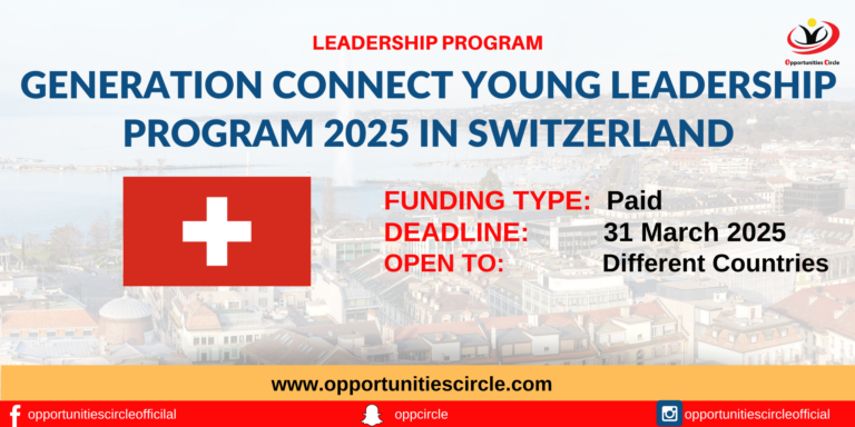 Generation Connect Young Leadership Program 2025 in Switzerland
