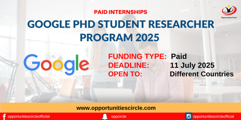 Google PhD Student Researcher Program 2025