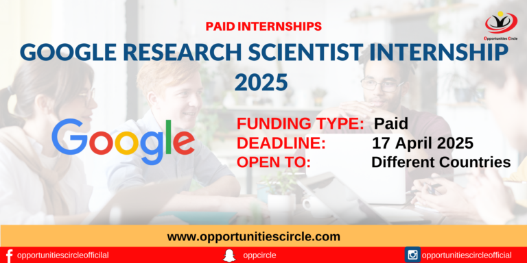 Google Research Scientist Internship 2025