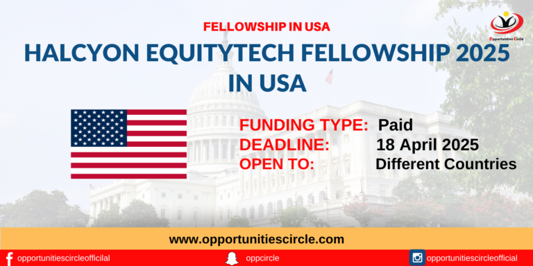 Halcyon EquityTech Fellowship 2025 in USA