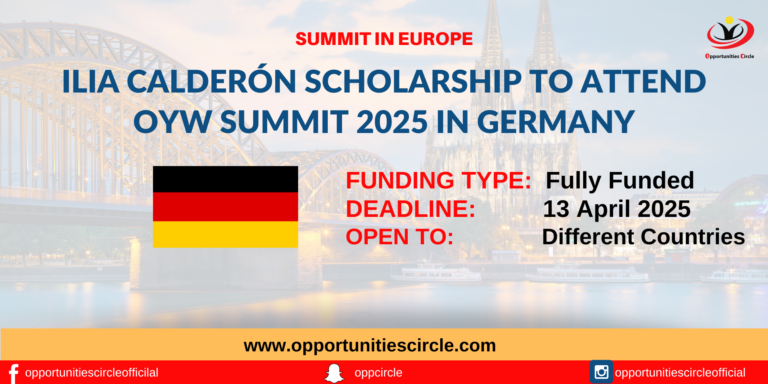 Ilia Calderón Scholarship to attend OYW Summit 2025 in Germany