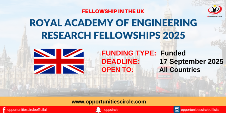 Royal Academy of Engineering Research Fellowships 2025-26