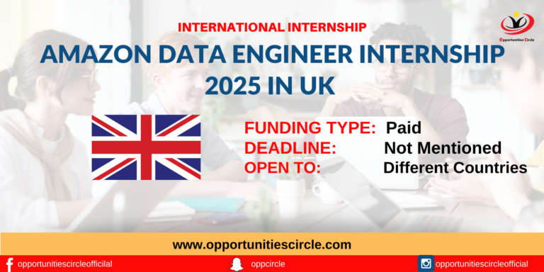 Amazon Data Engineer Internship 2025 in UK