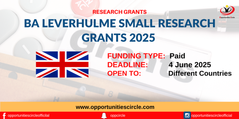BA Leverhulme Small Research Grants 2025