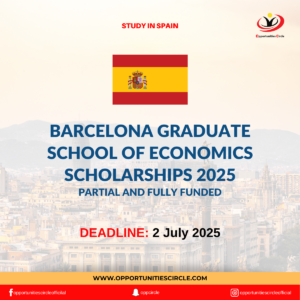 Barcelona Graduate School of Economics Scholarships 2025