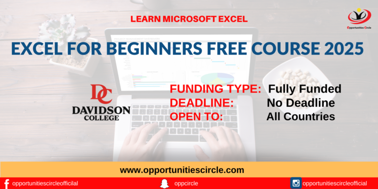 Excel for Beginners Free Course 2025