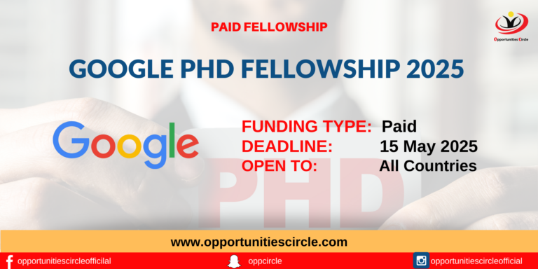 Google PhD Fellowship 2025