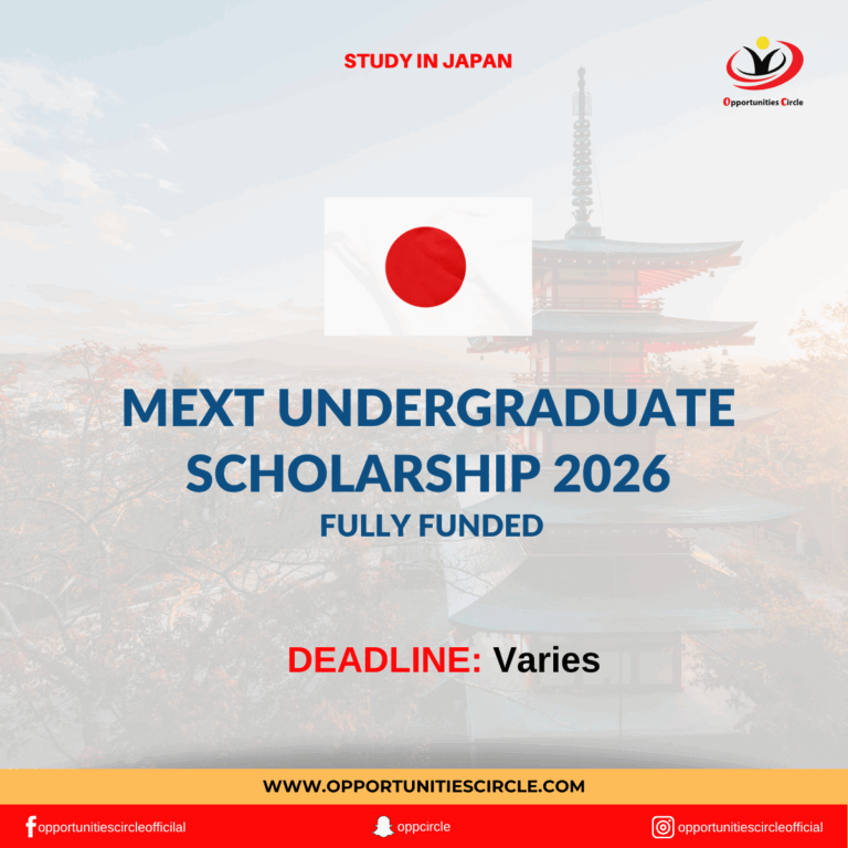 MEXT Undergraduate Scholarship 2026