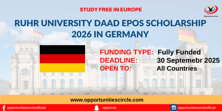 Ruhr University DAAD EPOS Scholarship 2026 in Germany