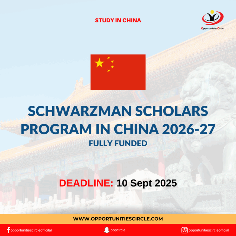 Schwarzman Scholars Program in China 2026-27