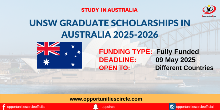 UNSW Graduate Scholarships in Australia 2025-2026