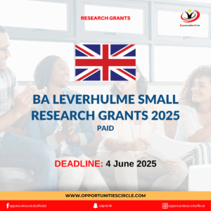 BA Leverhulme Small Research Grants 2025
