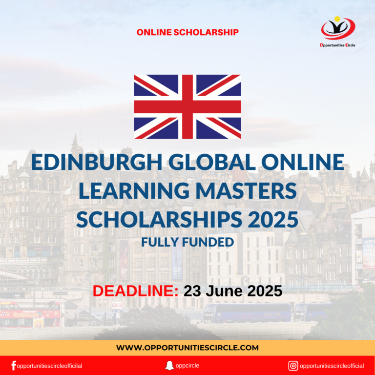 Edinburgh Global Online Learning Masters Scholarships 2025