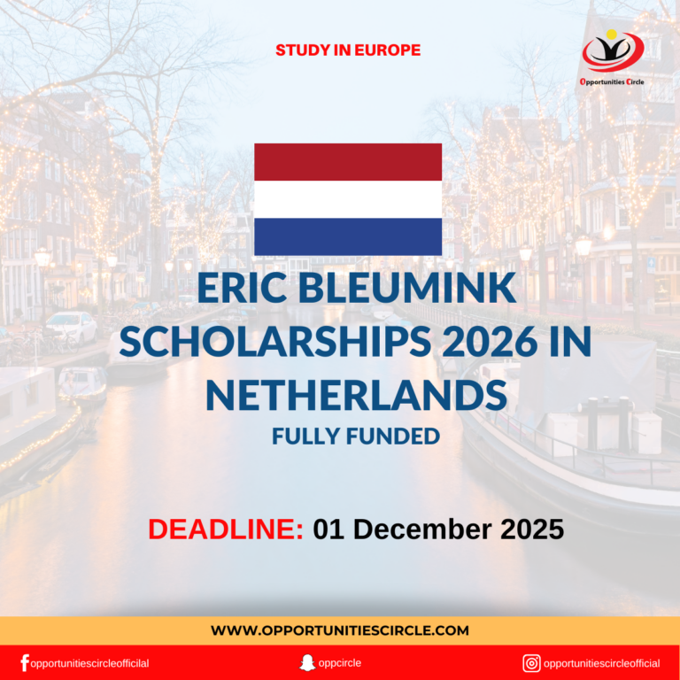 Eric Bleumink Scholarships 2026 in Netherlands