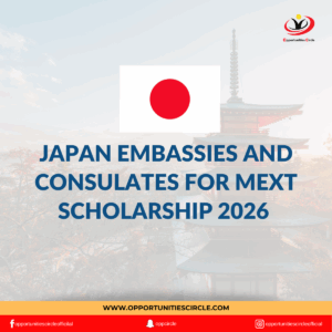 Japan Embassies and Consulates for MEXT Scholarship 2026
