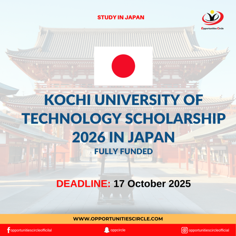 Kochi University of Technology Scholarship 2026 in Japan