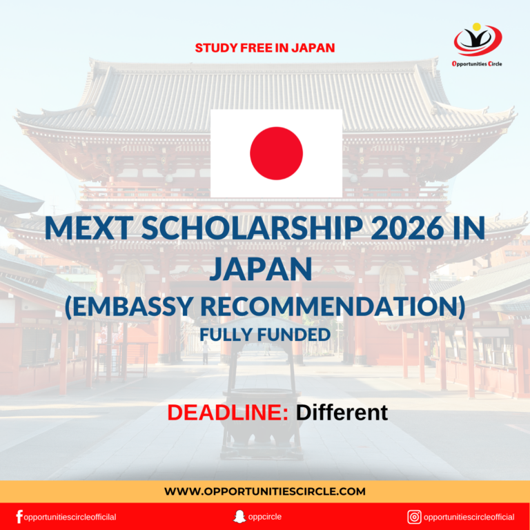 MEXT Scholarship 2026 in Japan