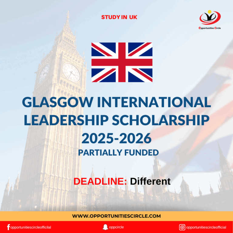 Glasgow International Leadership Scholarship 2025-2026