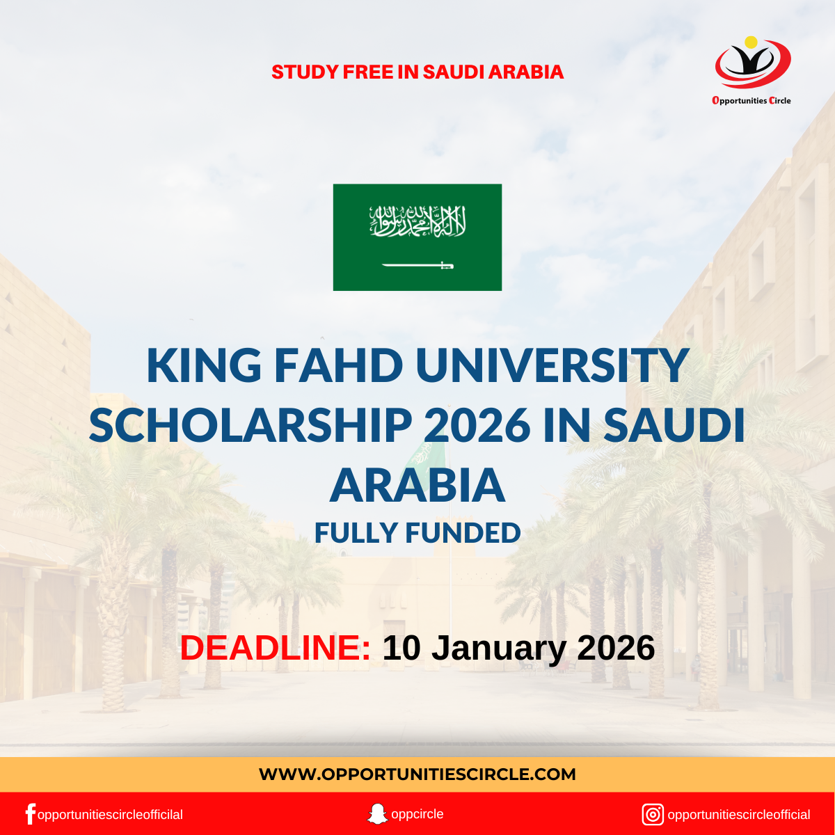 King Fahd University Scholarship 2026 in Saudi Arabia | Fully Funded -  Opportunities Circle