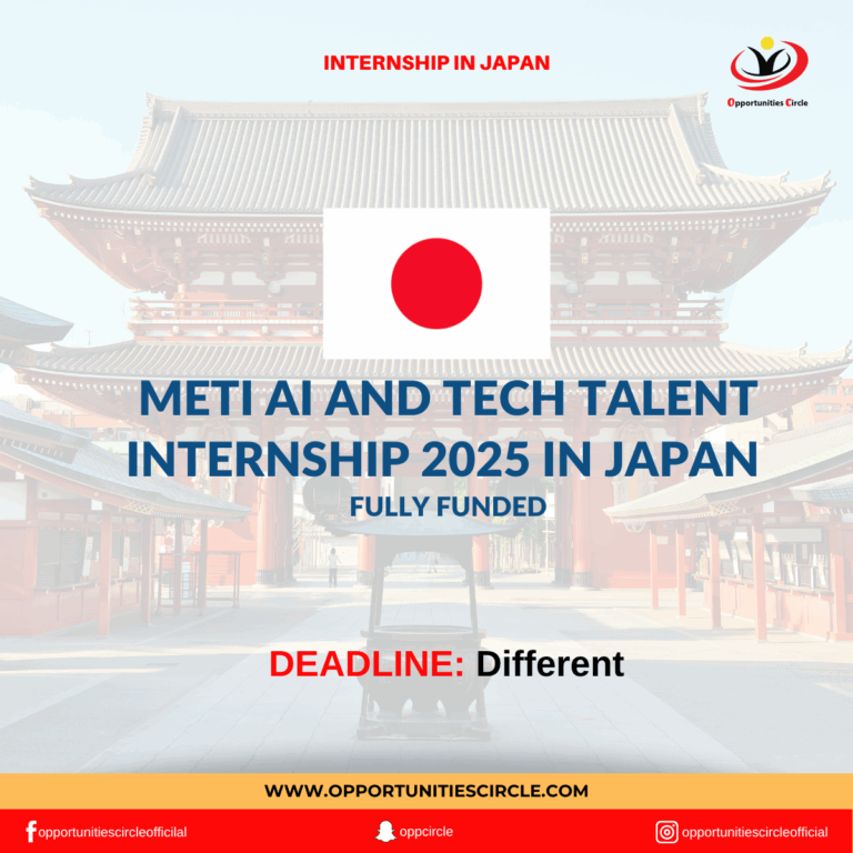 METI AI and Tech Talent Internship 2025 in Japan