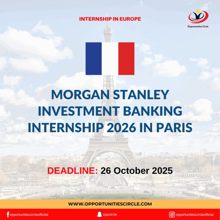 Morgan Stanley Investment Banking Internship 2026 in Paris