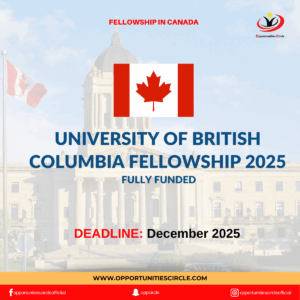 University of British Columbia Fellowship 2025