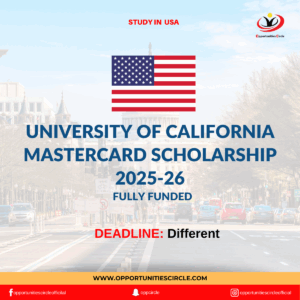 University of California MasterCard Scholarship 2025-26