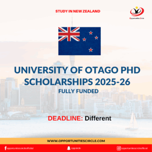 University of Otago PhD Scholarships 2025-26