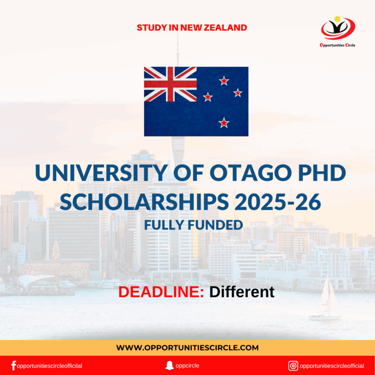 University of Otago PhD Scholarships 2025-26