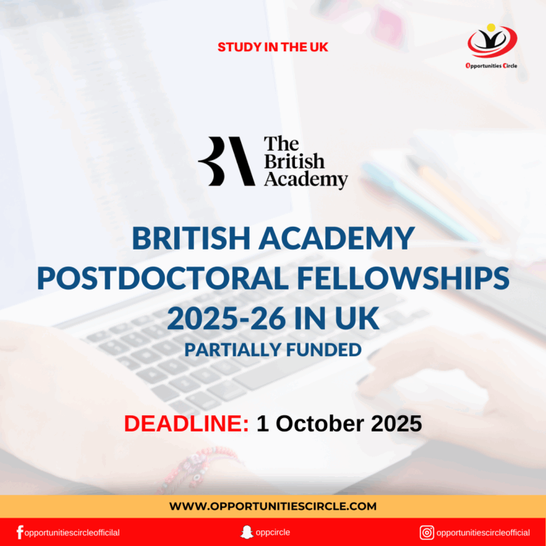 British Academy Postdoctoral Fellowships 2025-26