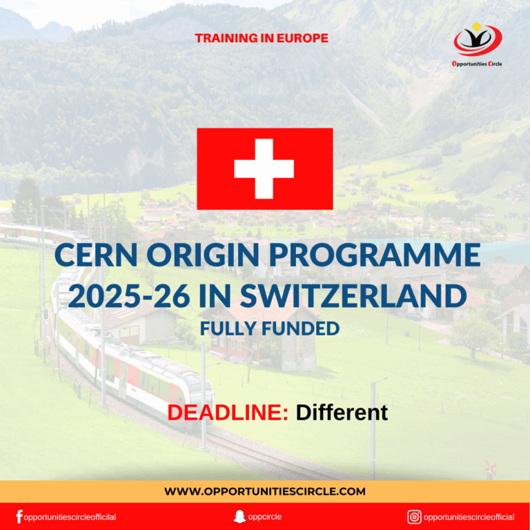 CERN ORIGIN Programme 2025-26 in Switzerland