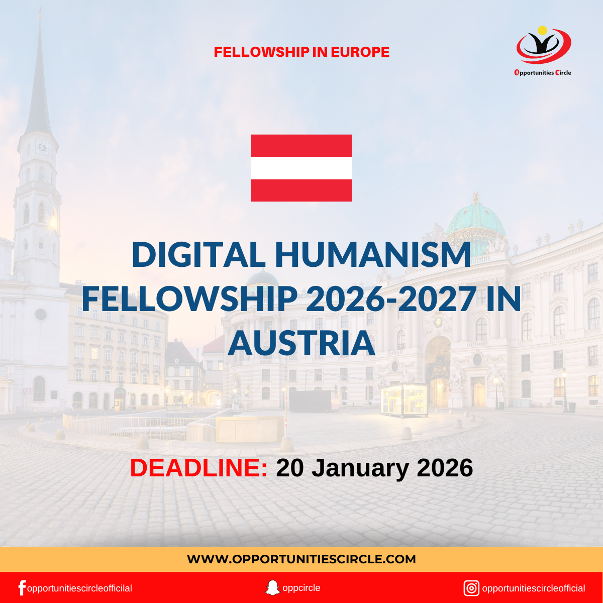 Digital Humanism Fellowship 2026-2027 in Austria - Opportunities Circle
