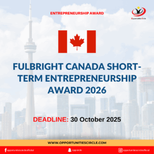 Fulbright Canada Short-term Entrepreneurship Award 2026