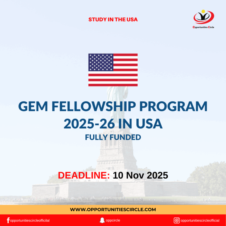 GEM Fellowship Program 2025-26 in USA