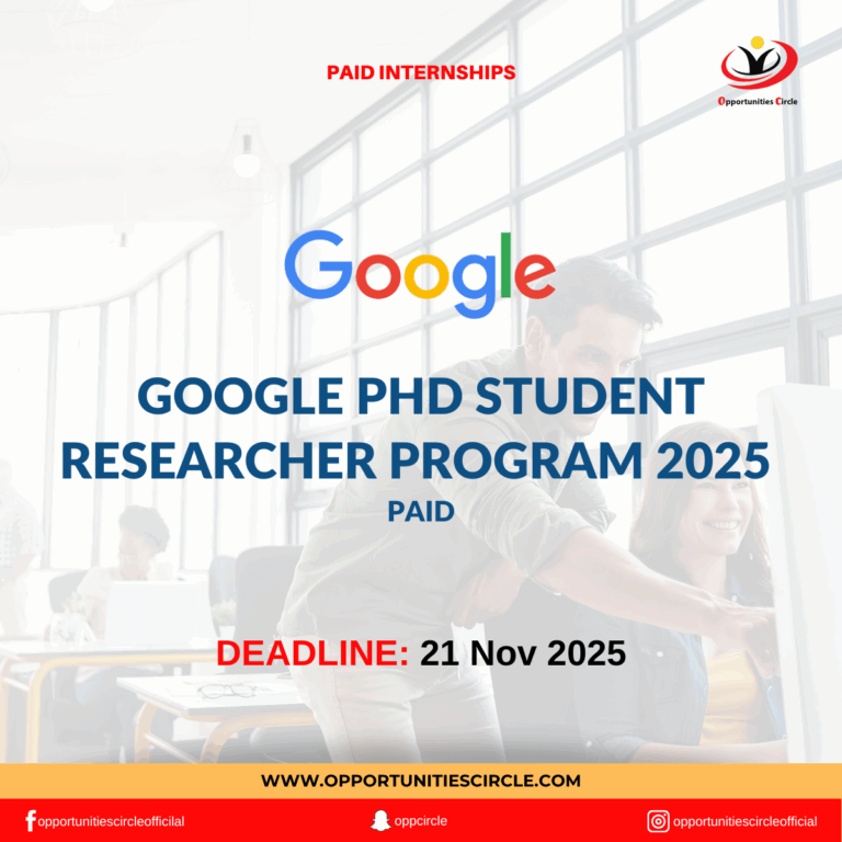 Google PhD Student Researcher Program 2025