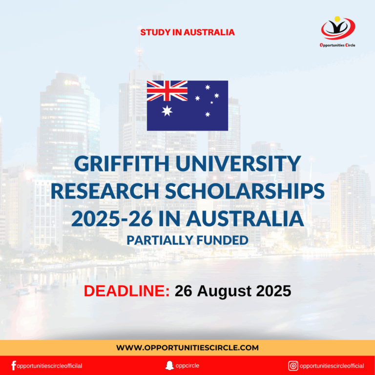 Griffith University Research Scholarships 2025-26 in Australia