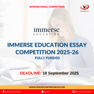 Immerse Education Essay Competition 2025-26