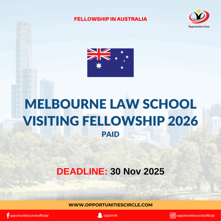 Melbourne Law School Visiting Fellowship 2026
