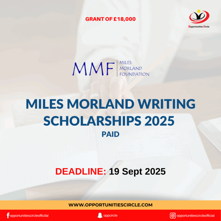 Miles Morland Writing Scholarships 2025
