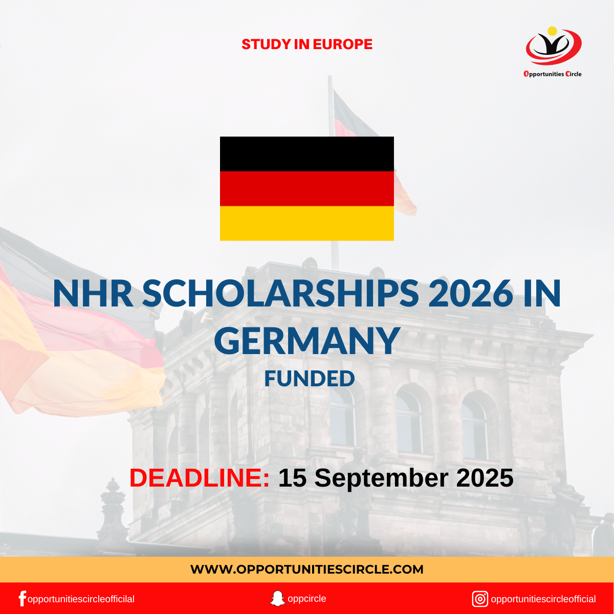 NHR Scholarships 2026 in Germany