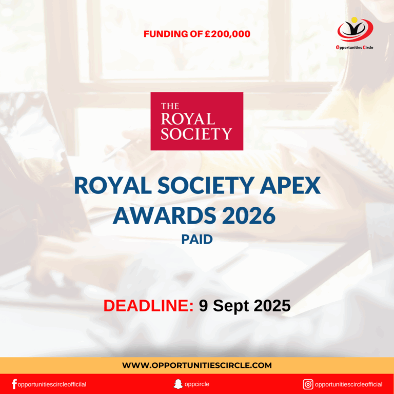Royal Society APEX Awards 2026