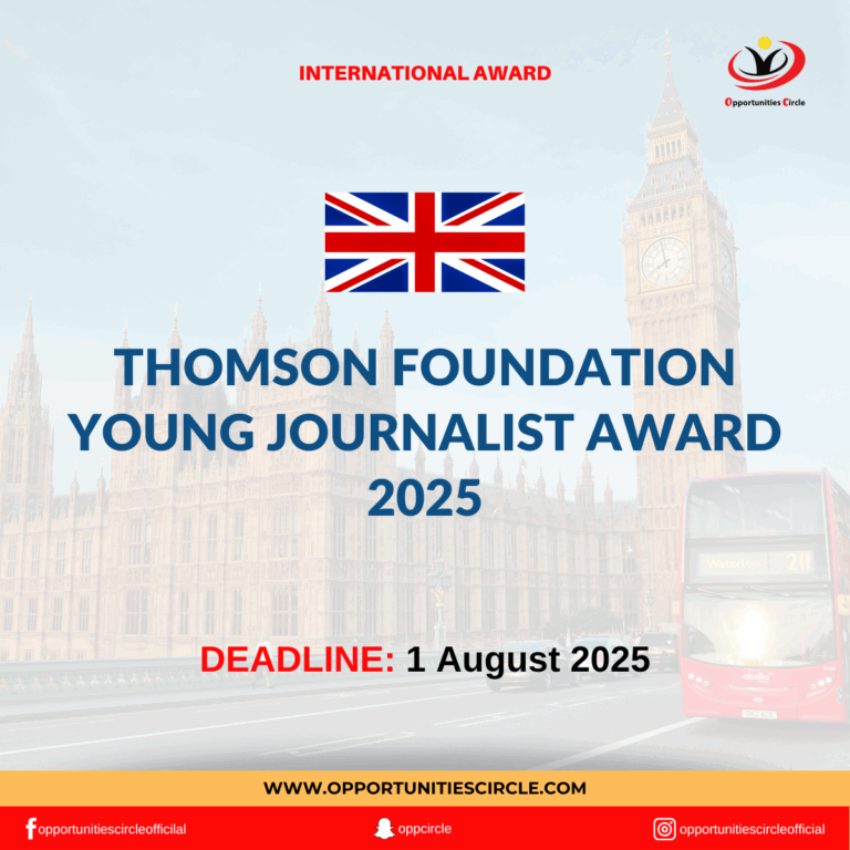 Thomson Foundation Young Journalist Award 2025