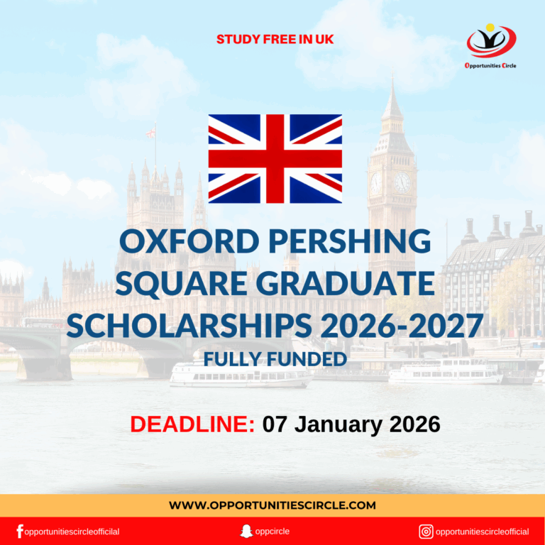 Oxford Pershing Square Graduate Scholarships 2026-2027