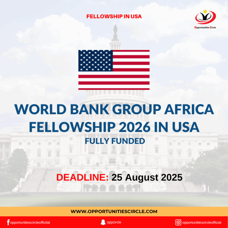 World Bank Group Africa Fellowship 2026 in USA