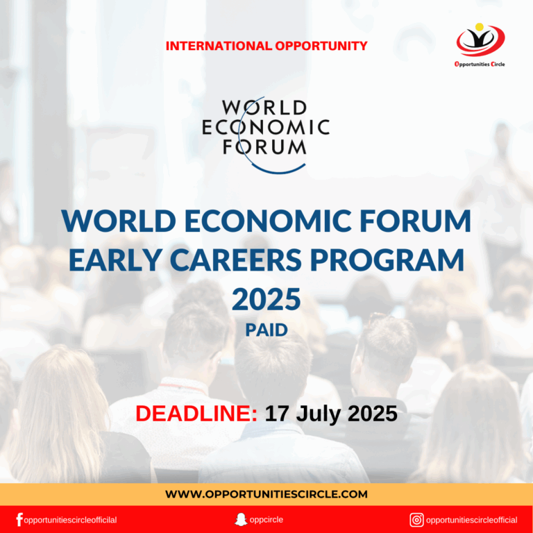 World Economic Forum Early Careers Program 2025