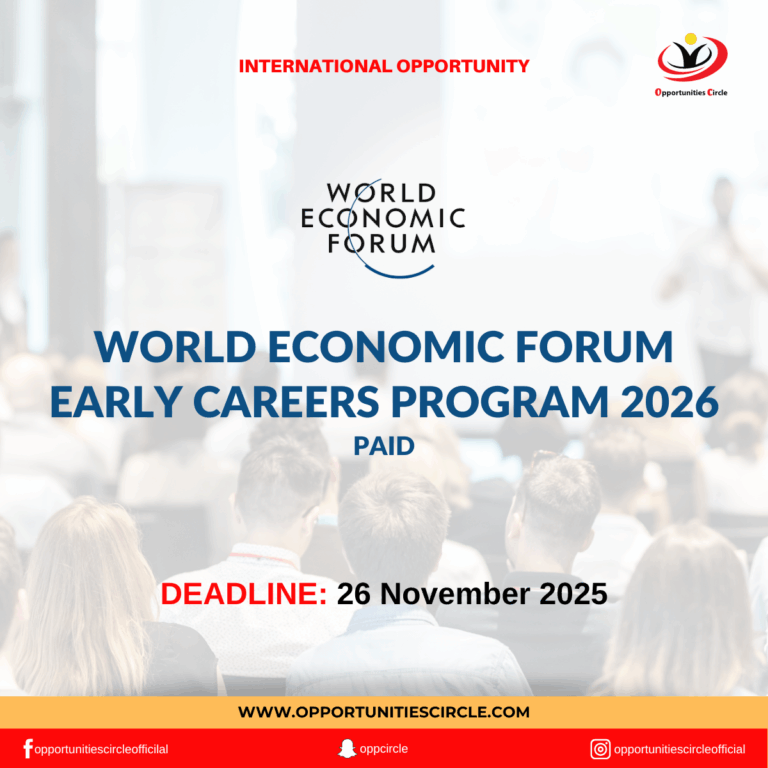 World Economic Forum Early Careers Program 2026