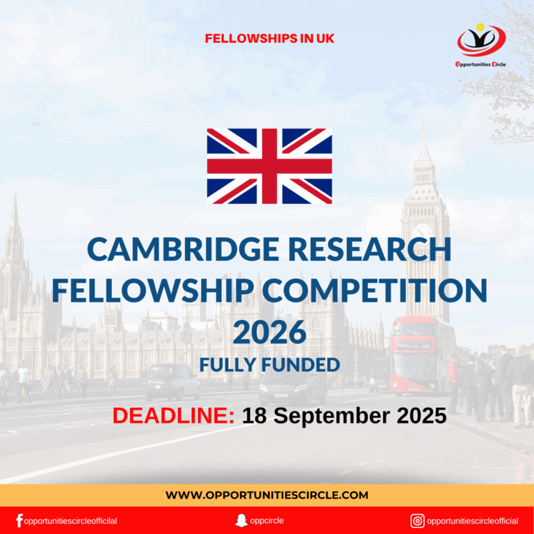 Cambridge Research Fellowship Competition 2026