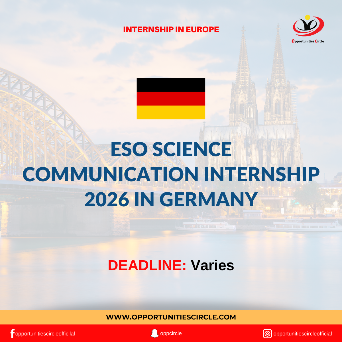 ESO Science Communication Internship 2026 in Germany | Fully Funded - Opportunities Circle